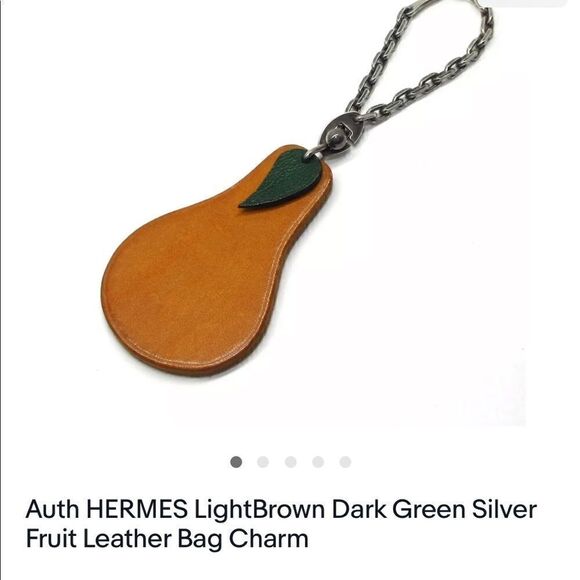 Authentic HERMÈS Pear leather bag charm 🍐 - Picture 8 of 8